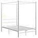Letto A Baldacchino Bianco In Metallo 120x200 Cm - Foto miniatura 2