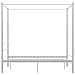 Letto A Baldacchino Bianco In Metallo 120x200 Cm - Foto miniatura 3