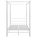 Letto A Baldacchino Bianco In Metallo 120x200 Cm - Foto miniatura 4