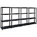 Scaffale A 4 Ripiani Nero 244x30,5x130 Cm In Plastica - Foto miniatura 1