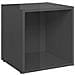 Set Mobili TV 6 pz Grigio Lucido in Legno Multistrato - Foto miniatura 4