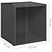 Set Mobili TV 6 pz Grigio Lucido in Legno Multistrato - Foto miniatura 8