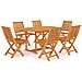 Set da Pranzo da Giardino 7 pz in Legno Massello di Teak - Foto miniatura 1