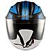 Casco Jet Moto Scooter Doppia Visiera Certificato Ece22-05 Nero Opaco Blu S - Foto miniatura 6