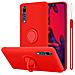 Custodia Compatibile Con Huawei P20 Pro In Liquid Rosso - Coperchio Protettivo In Silicone Tpu Flessibile Con Anello - Foto miniatura 1