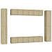 Set di Mobili Porta TV 10 pz Rovere Sonoma in Legno Multistrato - Foto miniatura 1