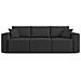 Morfeo Divano Con 3 Sedute Estraibili In Tessuto T02 Nero - Foto miniatura 2