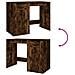 Scrivania Rovere Fumo 100x49x75 Cm In Legno Multistrato - Foto miniatura 9