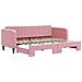 Divano Letto Con Letto Estraibile Rosa 80x200 Cm In Velluto - Foto miniatura 2