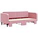 Divano Letto Con Letto Estraibile Rosa 80x200 Cm In Velluto - Foto miniatura 3