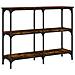 Tavolo Consolle Rovere Fumo 100x29x75 Cm In Legno Multistrato - Foto miniatura 2