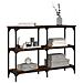 Tavolo Consolle Rovere Fumo 100x29x75 Cm In Legno Multistrato - Foto miniatura 3