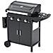 Barbecue A Gas 3 Bruciatori In Acciaio Fornello Laterale E Coperchio Con Termometro Compact 3ls - Foto miniatura 2