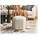 Pouf Wishek Velluto Beige Chiaro - Foto miniatura 1