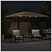Ombrellone Giardino Led E Palo In Acciaio Marrone 246x246x230cm - Foto miniatura 3
