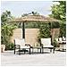 Ombrellone Giardino Led E Palo In Acciaio Marrone 246x246x230cm - Foto miniatura 1