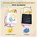 Cavalletto Artistico per Bambini 3-8 Anni con Lavagna a 2 Lati e 2 Cestini Contenitori, in Legno, 53.5x49x113 cm, Rosa - Foto miniatura 3