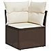 Set Divani Da Giardino 11 Pz Con Cuscini Polyrattan Marrone - Foto miniatura 3