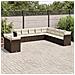 Set Divani Da Giardino 11 Pz Con Cuscini Polyrattan Marrone - Foto miniatura 1