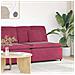 Modulo Centrale Divano Modulare con Cuscini Rosso Vino 100 cm - Foto miniatura 2