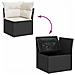Set di Divani da Giardino da 10 Pezzi con Cuscini Rattan Nero Acacia, Divano da Giardino a 2 Posti con Spazio di Archiviazione e Cuscini Rattan Nero, Set da Pranzo da Giardino da 4 Pezzi con Cuscini Rattan Nero Acacia - Foto miniatura 8