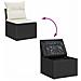 Set di Divani da Giardino da 10 Pezzi con Cuscini Rattan Nero Acacia, Divano da Giardino a 2 Posti con Spazio di Archiviazione e Cuscini Rattan Nero, Set da Pranzo da Giardino da 4 Pezzi con Cuscini Rattan Nero Acacia - Foto miniatura 9