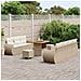 Set di Divano da Giardino da 10 pezzi con Cuscini Beige in Polyrattan,  Set da Pranzo da Giardino da 3 pezzi con Cuscini Beige in Polyrattan - Foto miniatura 3