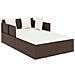 Lettino con Cuscini Marrone 182x118x63 cm in Polyrattan - Foto miniatura 1
