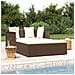 Lettino con Cuscini Marrone 182x118x63 cm in Polyrattan - Foto miniatura 2