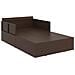 Lettino con Cuscini Marrone 182x118x63 cm in Polyrattan - Foto miniatura 6