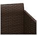 Lettino con Cuscini Marrone 182x118x63 cm in Polyrattan - Foto miniatura 7