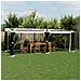 Gazebo con Pareti in Rete Crema 6x3 m in Acciaio - Foto miniatura 2