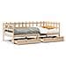 Dormeuse con Cassetti 90x190 cm in Legno Massello Pino - Foto miniatura 1