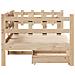 Dormeuse con Cassetti 90x190 cm in Legno Massello Pino - Foto miniatura 7