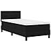 Letto a Molle con Materasso Nero 100x200 cm Tessuto - Foto miniatura 3