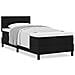 Letto a Molle con Materasso Nero 100x200 cm Tessuto - Foto miniatura 4