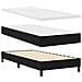Letto a Molle con Materasso Nero 100x200 cm Tessuto - Foto miniatura 6