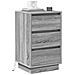 Mobile Notte con LED Grigio Sonoma 39x34.5x65 cm Legno ingegnerizzato - Foto miniatura 3