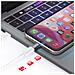 Adattatore Usb-c A Lightning Per Iphone Ipad Trasferimento E Ricarica Rapida, Nero / Argento - Foto miniatura 3