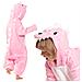 Pigiama Per Bambini Kigurumi Costume Onesie Dinosauro Rosa 115-125 - Foto miniatura 1
