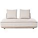 Chaise Longue Seillans Tessuto Beige Chiaro - Foto miniatura 2