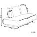 Chaise Longue Seillans Tessuto Beige Chiaro - Foto miniatura 3