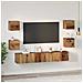 Set mobile TV 7 pcs Legno vecchio 60 x 30 x 30 cm - Foto miniatura 4