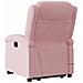Poltrona Alzapersona Massaggi Elettrica Reclinante Rosa Velluto - Foto miniatura 4