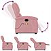 Poltrona Alzapersona Massaggi Elettrica Reclinante Rosa Velluto - Foto miniatura 6