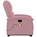 Poltrona Alzapersona Massaggi Elettrica Reclinante Rosa Velluto - Foto miniatura 9