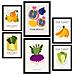 Set Di 6 Stampe Cibo E Nutrizione Frutta E Verdura Natura E Stampe Botaniche Per L'interior Design A3 & A4 Cornice Nera - Foto miniatura 1