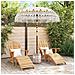 Parasol Balinese 260 Crema 180-190 cm Cotone e legno massello - Foto miniatura 3