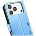Custodia A Portafoglio Per Iphone 17 Pro Max Premium Design Fiori Farfalla, Blu Chiaro - Foto miniatura 3