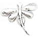 Spilla Libellula In Argento Zama Placcato 6,5x8 Cm - Foto miniatura 1